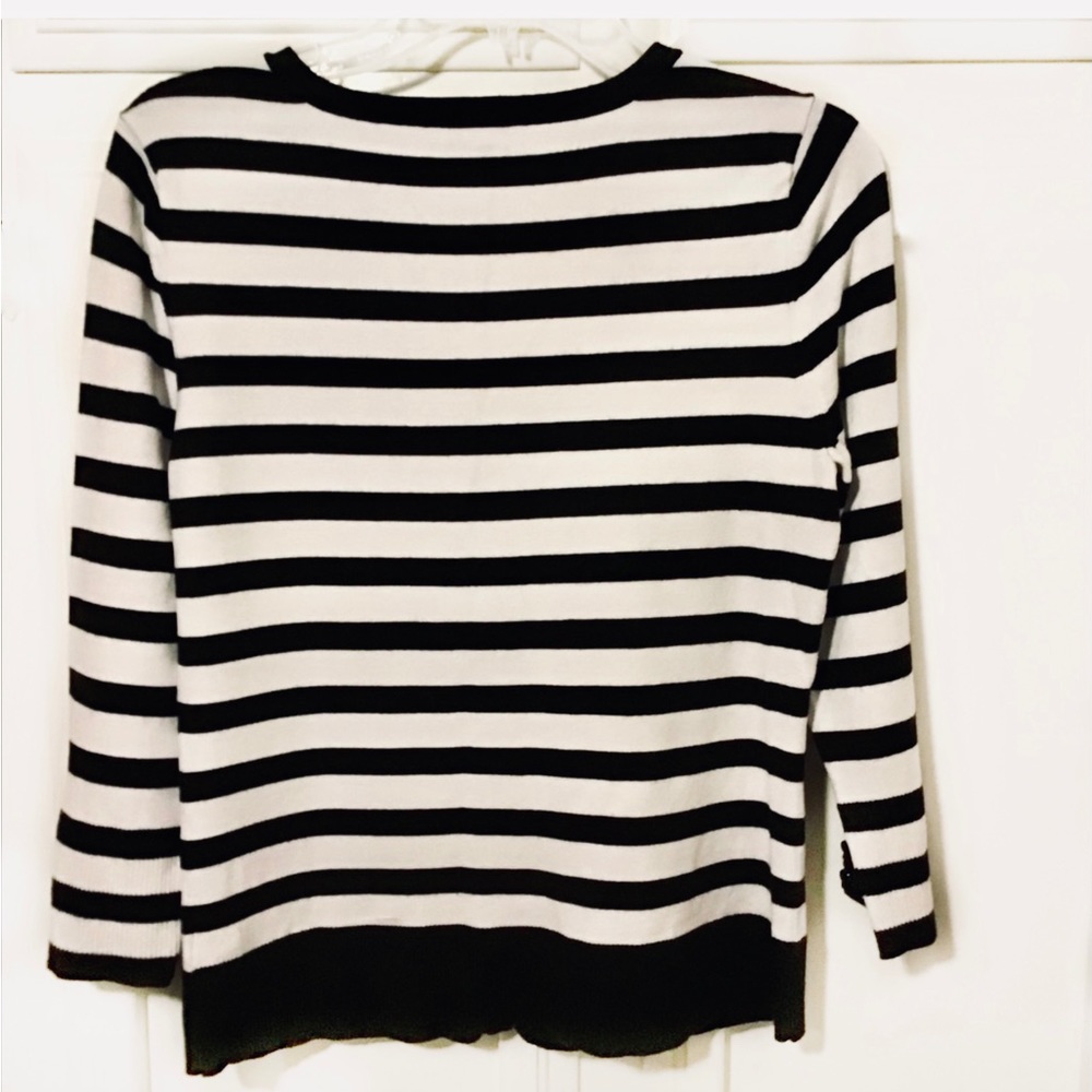 White House Black Market Striped Sweater - Picture 2 of 5
